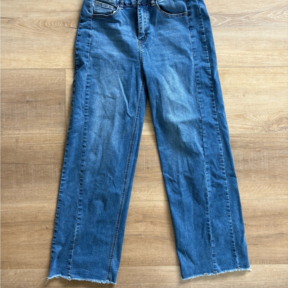 Stylish Blue Wide Leg Jeans